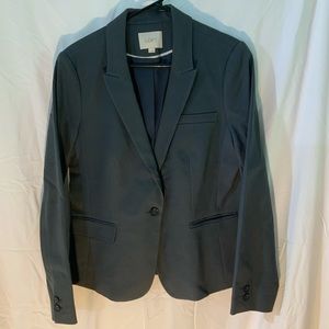 grey collared blazer, Loft, size 8
